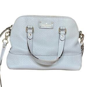KATE SPADE Purse Leather Two Way Gray Satchel